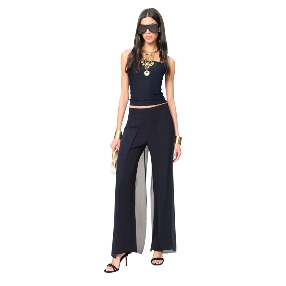 Elie Tahari Navy Dress Pants Overlay